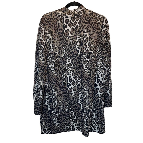 Sanctuary Camp Patch Pocket Knit Cardigan Fearless Feline Leopard Print XS New - Picture 6 of 6